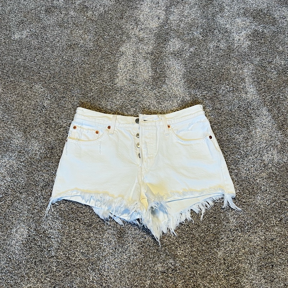 Levi’s White Denim Shorts